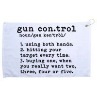 Gun Control Definition Funny Gun Owner Saying 2nd Amendment Grommeted Golf Towel