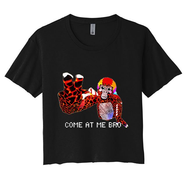 Gorilla Christmas Decorations Monke Tag VR Gamer Crop Top