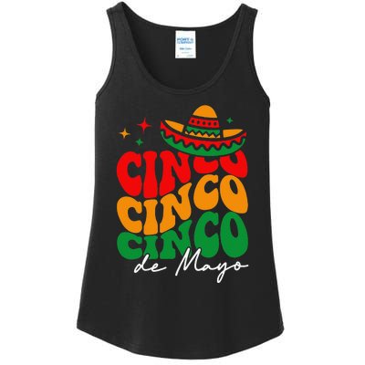 Groovy Cinco De Mayo Mexican Fiesta 5 De Mayo Ladies Essential Tank