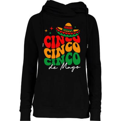 Groovy Cinco De Mayo Mexican Fiesta 5 De Mayo Womens Funnel Neck Pullover Hood