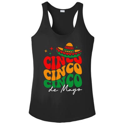 Groovy Cinco De Mayo Mexican Fiesta 5 De Mayo Ladies PosiCharge Competitor Racerback Tank