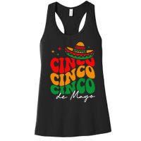 Groovy Cinco De Mayo Mexican Fiesta 5 De Mayo Women's Racerback Tank