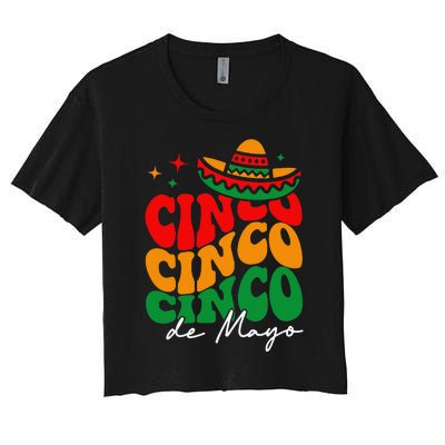 Groovy Cinco De Mayo Mexican Fiesta 5 De Mayo Women's Crop Top Tee