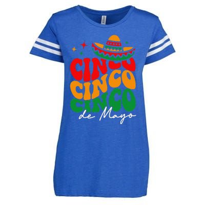 Groovy Cinco De Mayo Mexican Fiesta 5 De Mayo Enza Ladies Jersey Football T-Shirt