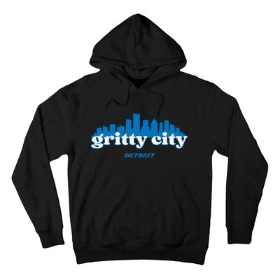 Gritty City Detroit Michigan Blue And White Hoodie