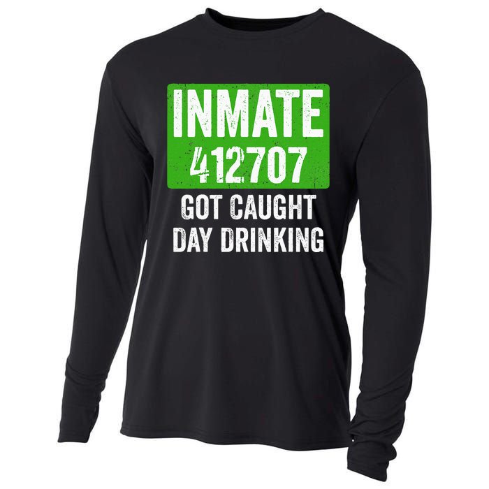 Got Caught Day Drinking Inmate St Patricks Day Cooling Performance Long Sleeve Crew