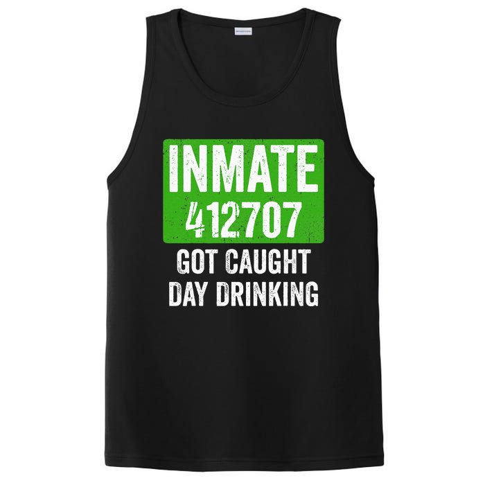 Got Caught Day Drinking Inmate St Patricks Day PosiCharge Competitor Tank