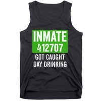 Got Caught Day Drinking Inmate St Patricks Day Tank Top