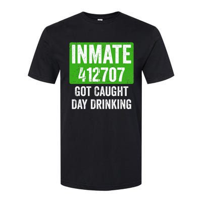 Got Caught Day Drinking Inmate St Patricks Day Softstyle CVC T-Shirt