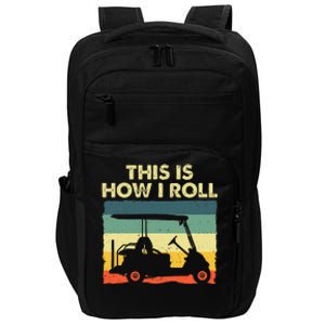 Golf Cart Design Golfer Golf Lover Impact Tech Backpack