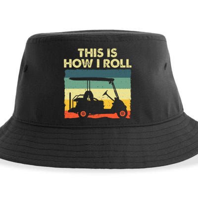 Golf Cart Design Golfer Golf Lover Sustainable Bucket Hat