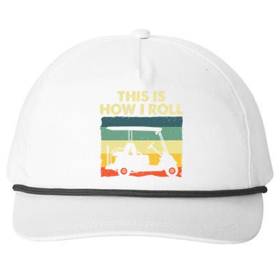 Golf Cart Design Golfer Golf Lover Snapback Five-Panel Rope Hat