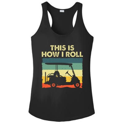 Golf Cart Design Golfer Golf Lover Ladies PosiCharge Competitor Racerback Tank