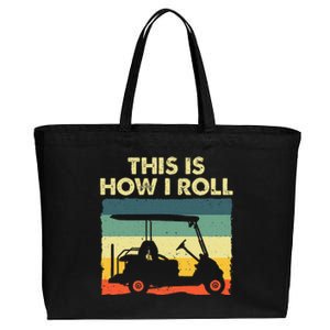 Golf Cart Design Golfer Golf Lover Cotton Canvas Jumbo Tote