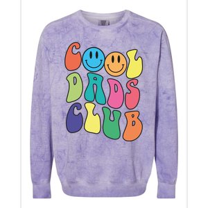 Groovy Cool Dads Club Funny Smile Colorful FatherS Day Cute Gift Colorblast Crewneck Sweatshirt