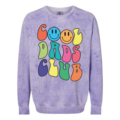 Groovy Cool Dads Club Funny Smile Colorful FatherS Day Cute Gift Colorblast Crewneck Sweatshirt