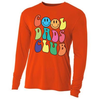 Groovy Cool Dads Club Funny Smile Colorful FatherS Day Cute Gift Cooling Performance Long Sleeve Crew