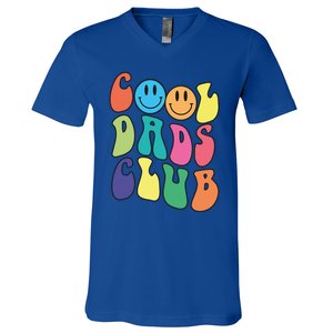 Groovy Cool Dads Club Funny Smile Colorful FatherS Day Cute Gift V-Neck T-Shirt