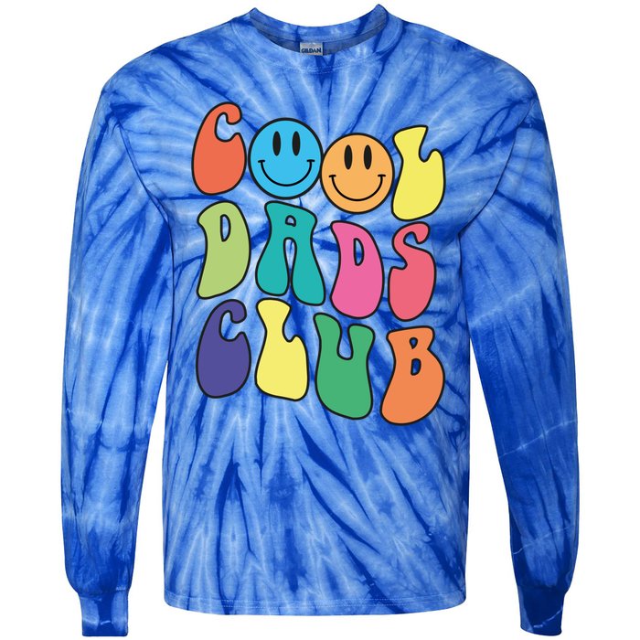 Groovy Cool Dads Club Funny Smile Colorful FatherS Day Cute Gift Tie-Dye Long Sleeve Shirt