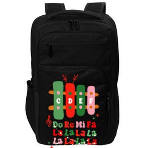 Groovy Cdef Do Re Mi Fa La La La La Music Teacher Christmas Impact Tech Backpack