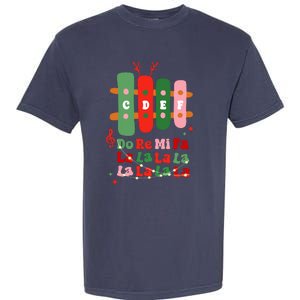 Groovy Cdef Do Re Mi Fa La La La La Music Teacher Christmas Garment-Dyed Heavyweight T-Shirt