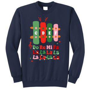 Groovy Cdef Do Re Mi Fa La La La La Music Teacher Christmas Sweatshirt