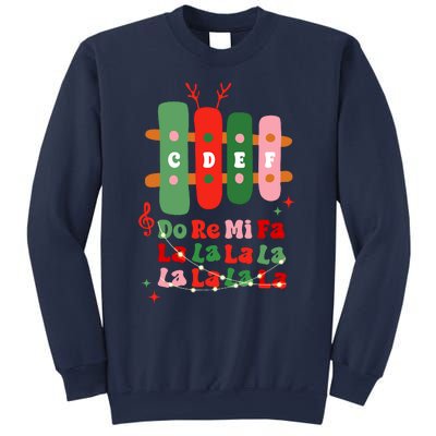 Groovy Cdef Do Re Mi Fa La La La La Music Teacher Christmas Sweatshirt