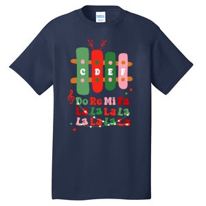 Groovy Cdef Do Re Mi Fa La La La La Music Teacher Christmas Tall T-Shirt