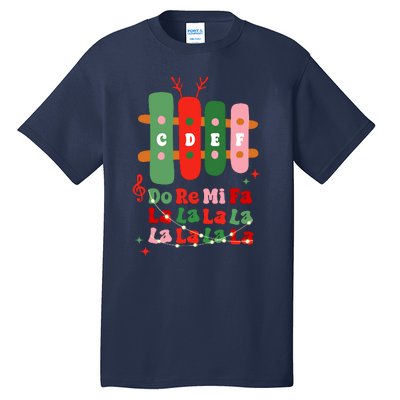 Groovy Cdef Do Re Mi Fa La La La La Music Teacher Christmas Tall T-Shirt