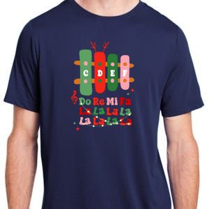 Groovy Cdef Do Re Mi Fa La La La La Music Teacher Christmas Adult ChromaSoft Performance T-Shirt