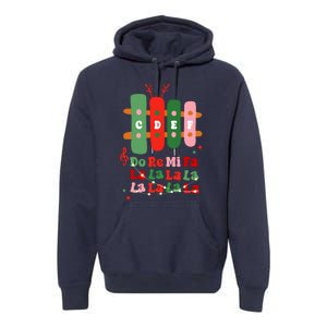 Groovy Cdef Do Re Mi Fa La La La La Music Teacher Christmas Premium Hoodie