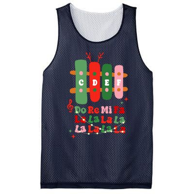 Groovy Cdef Do Re Mi Fa La La La La Music Teacher Christmas Mesh Reversible Basketball Jersey Tank