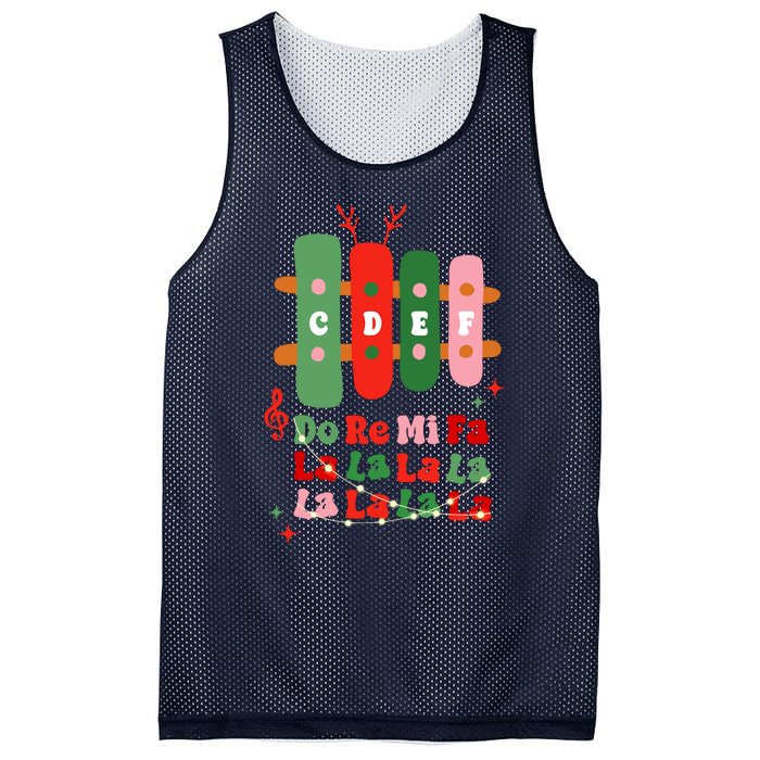 Groovy Cdef Do Re Mi Fa La La La La Music Teacher Christmas Mesh Reversible Basketball Jersey Tank