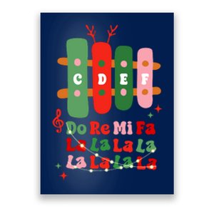 Groovy Cdef Do Re Mi Fa La La La La Music Teacher Christmas Poster