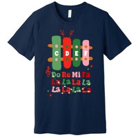 Groovy Cdef Do Re Mi Fa La La La La Music Teacher Christmas Premium T-Shirt