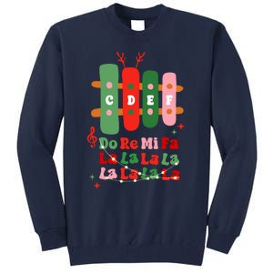 Groovy Cdef Do Re Mi Fa La La La La Music Teacher Christmas Tall Sweatshirt