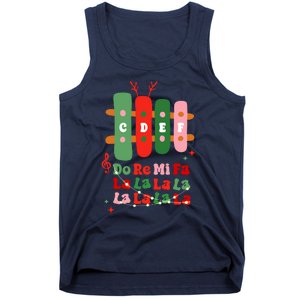 Groovy Cdef Do Re Mi Fa La La La La Music Teacher Christmas Tank Top