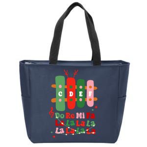 Groovy Cdef Do Re Mi Fa La La La La Music Teacher Christmas Zip Tote Bag