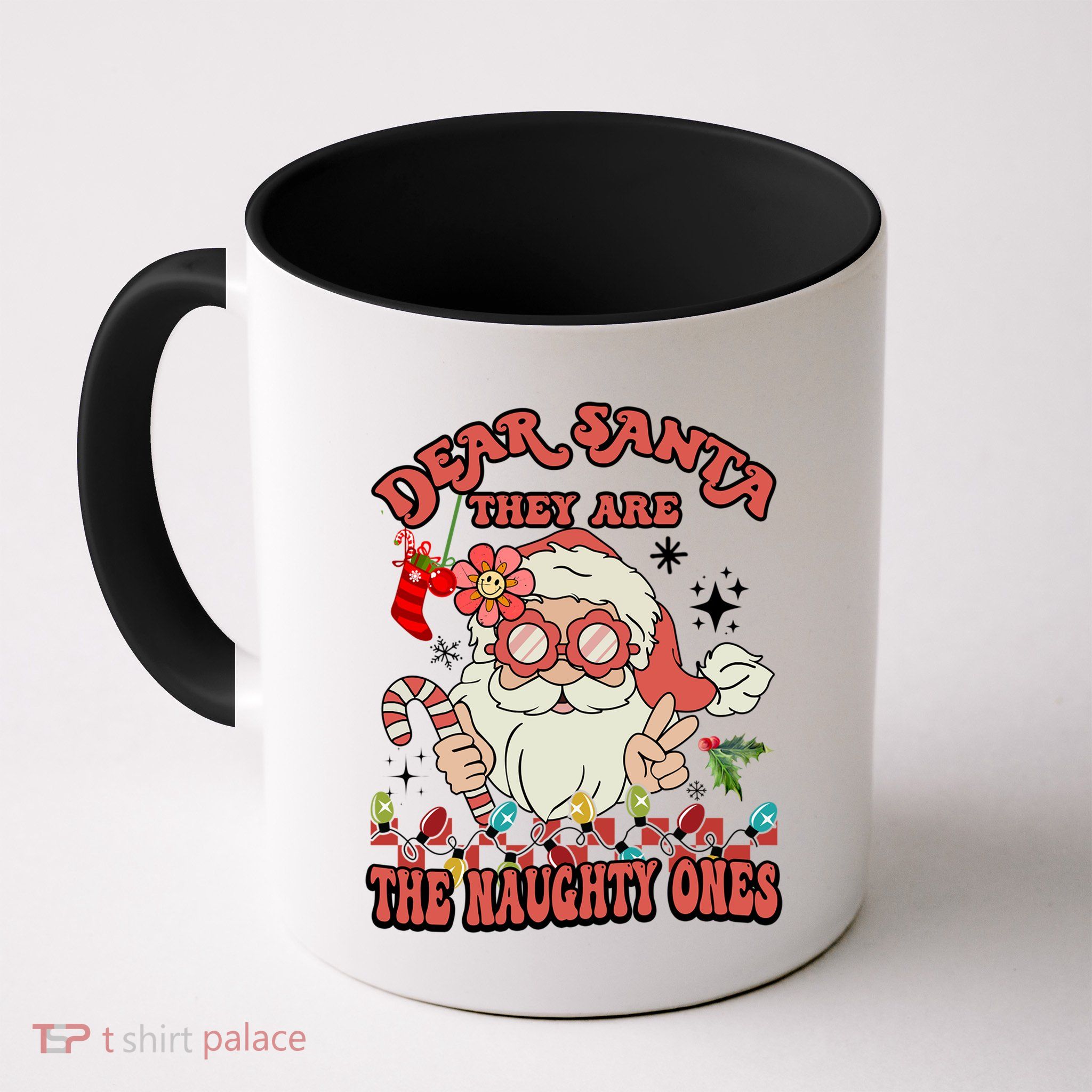 Groovy Christmas Dear Santa They Are The Naughty Ones Cool Gift Mug