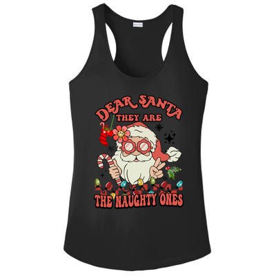 Groovy Christmas Dear Santa They Are The Naughty Ones Cool Gift Ladies PosiCharge Competitor Racerback Tank