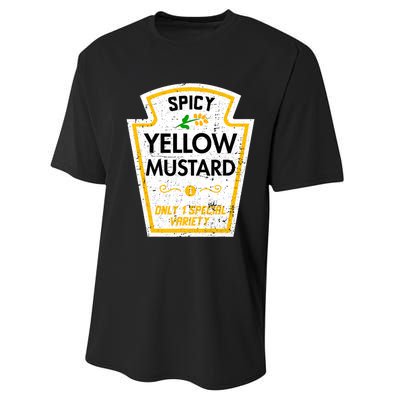 Group Condiments Diy Halloween Costume Funny Yellow Mustard Performance Sprint T-Shirt