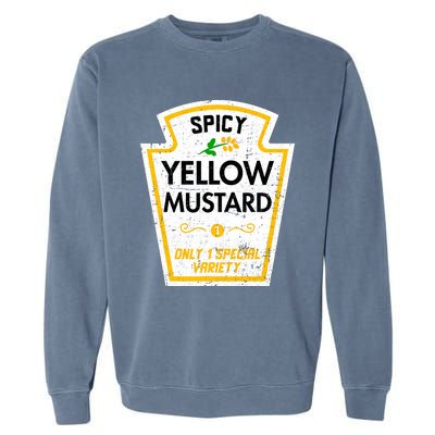 Group Condiments Diy Halloween Costume Funny Yellow Mustard Garment-Dyed Sweatshirt