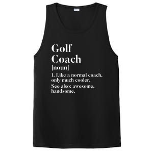 Golf Coach Definition Funny Trainer Gift Present Cute Gift PosiCharge Competitor Tank