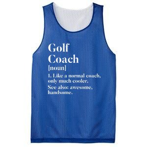 Golf Coach Definition Funny Trainer Gift Present Cute Gift Mesh Reversible Basketball Jersey Tank