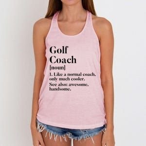 Golf Coach Definition Funny Trainer Gift Present Cute Gift Women's Knotted Racerback Tank