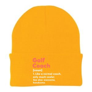 Golf Coach Definition Funny Trainer Gift Present Gift Knit Cap Winter Beanie