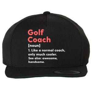 Golf Coach Definition Funny Trainer Gift Present Gift Wool Snapback Cap