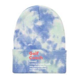 Golf Coach Definition Funny Trainer Gift Present Gift Tie Dye 12in Knit Beanie