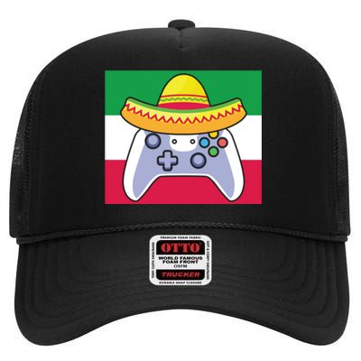 Gamer Cinco De Mayo T High Crown Mesh Back Trucker Hat