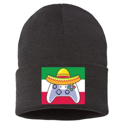 Gamer Cinco De Mayo T Sustainable Knit Beanie